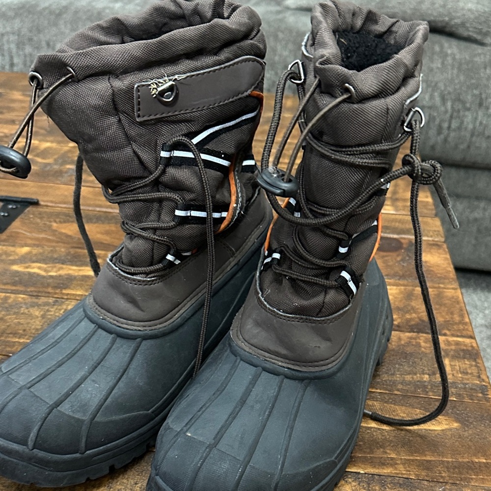 Brown and Black Winter Boots